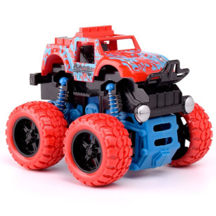 Night market stall hot supply inertia off-road vehicle car network red children's toys shaking sound explosion educational toys