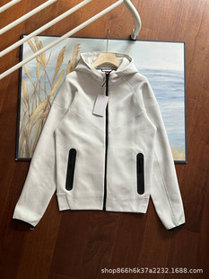 2024 Spring and Autumn New Couple's Small Hook Hoodie Casual Jacket Stitching Zipper Shirt Top Style