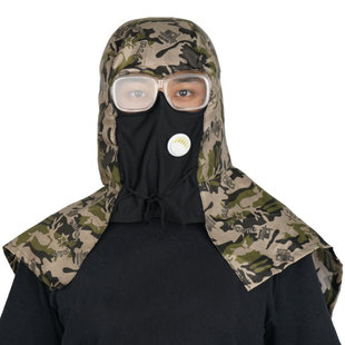 Hood dust-proof hat mask with shawl loading and unloading workers men and women labor protection work safety hat breathable dust-proof powder-proof