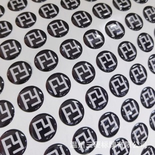 Customized various shapes stickers badge easy pull buckle LOGO Crystal epoxy 3D logo sticker