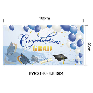 Cross-border new graduation season background cloth Party ceremony banner customized photo atmosphere decorations wholesale