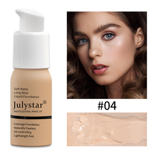 Julystar Foundation Concealer Стойкий без макияжа Увлажняющий крем для контроля жирности BB Cream Foundation Cross-Border Foundation Оптовая продажа