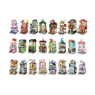 LOZ Building Blocks Mini Assembled Toys Small Particles Children's DIY Prizes Street View Japanese Store Gift Points Exchange