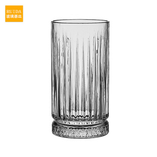 Simple vertical pattern glass high-looking whiskey Cup household beer glass foreign wine glass vertical stripes drink cup