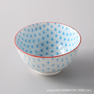 4.5 thread rice bowl household small Bowl Japanese style ceramic salad bowl Net red bowl rice porridge bowl supply Amazon
