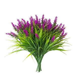 Cross-border artificial artificial plant lavender spring grass living room table fake flowers and plants decoration outdoor plastic green plant spring grass