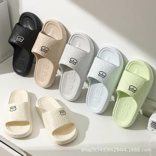 Bathroom slippers slip-on slippers women's indoor home home couple non-slip mute thick bottom Bath men