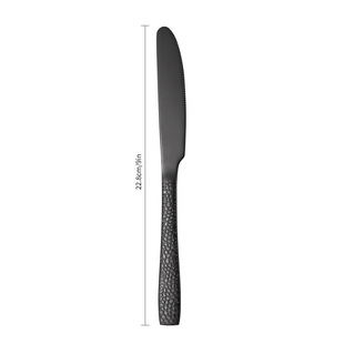 Cross-border stainless steel Black Hammer pattern tableware knife fork spoon suit hotel Western dessert household household Daily necessities
