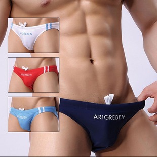 Men's anti-light swimming trunks sexy low waist triangle swimming pants simple fashion foreign trade explosions underwear a generation of hair