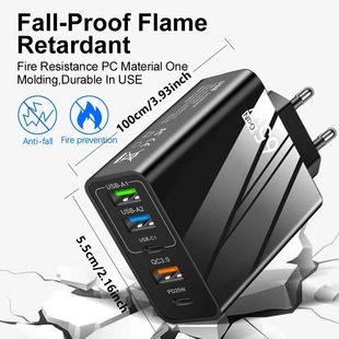 Зарядное устройство для мобильного телефона PD65 W 5V3.1A PD 3USB многопорный знак зарядки 65W адаптер зарядной головки