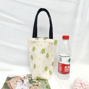 Portable Canvas Water Cup Bag Universal Thermos Cup Cup Set Portable Braised Beaker Cup Set Large Capacity Durable for Going Out