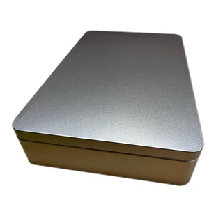 Universal Golden Tinplate Buckle Bottom Shrink Long Square Jar Egg Roll Jar Cookie Cake Jar Mid-Autumn Festival Gift Iron Box