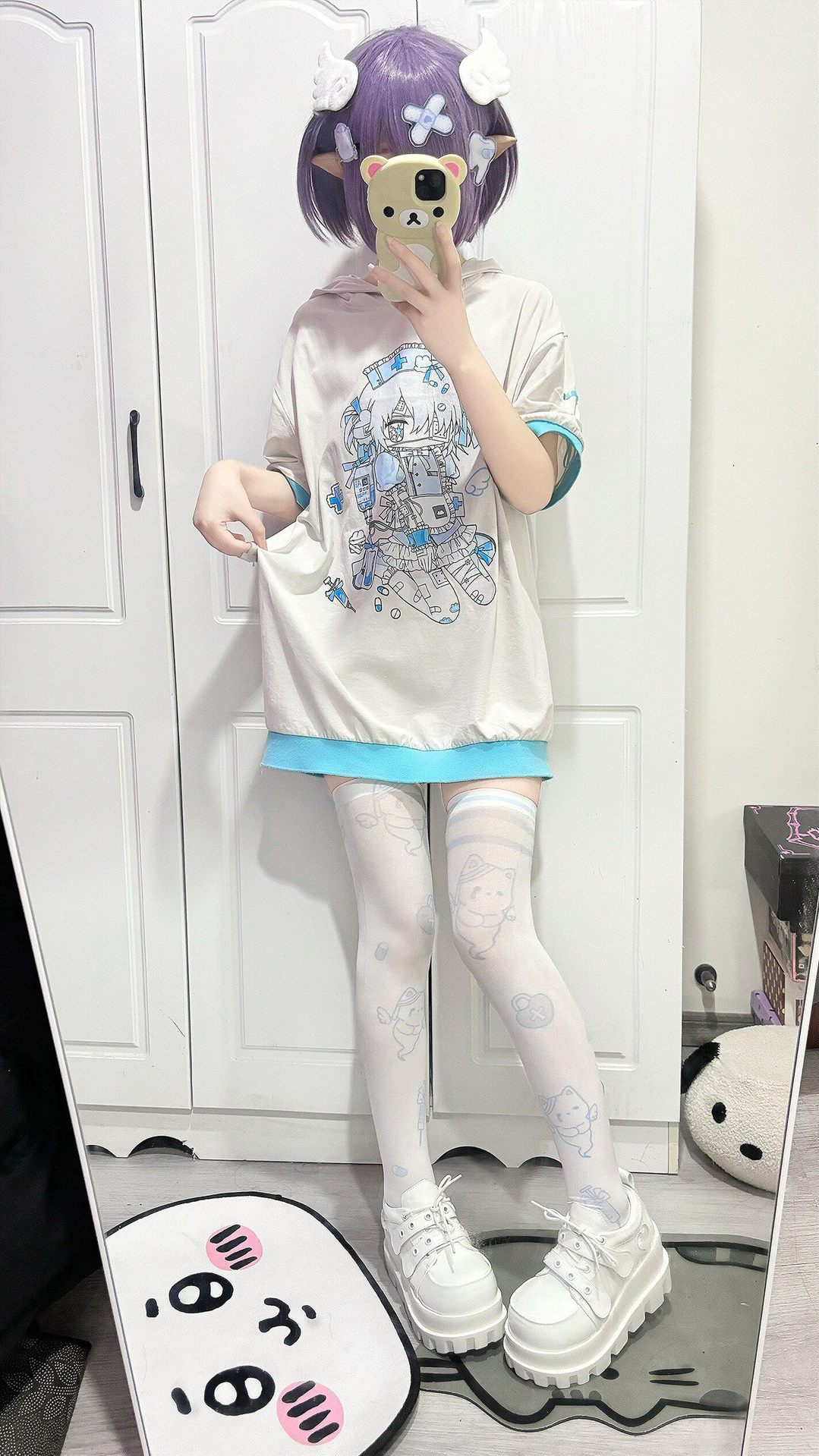 Summer Y2K Japanese Style Spicy Girl Soft Cute Otaku Subculture Cute Otaku Girl Anime Long Stockings Sun Protection Stockings Over-The-Knee Socks