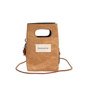 Internet Celebrity Popular Niche Retro Dupont Paper mini Mobile Phone Bag Single Shoulder Crossbody Bag Satchel Kraft Paper Bag Super Durable