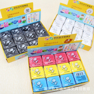 Color Black White Viscous Brushed Rubber Plastic Rubber Art Painting Soft Rubber Variety Shape