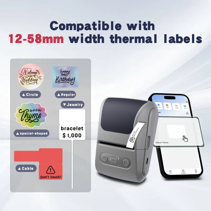 Cross-Border Portable Mini Thermal Label Printer for Home Use with Mobile Phone Bluetooth Dedicated Small Handheld Receipt Barcode
