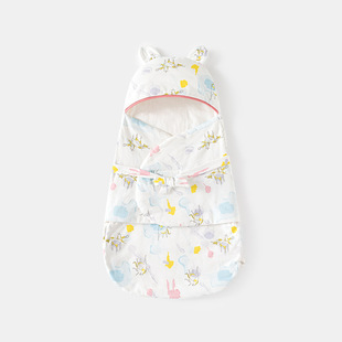 Baby's Constant Temperature Sleeping Bag Spring and Autumn Cotton Baby's Butterfly Thickened Pajamas Newborn's Zipper Multifunctional Kick-proof Quilt