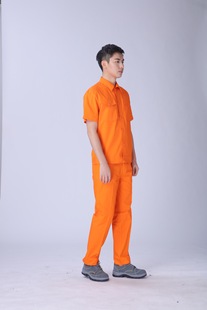 Pure cotton summer short sleeve anti-scalding anti-Mars overalls suit men's and women's welder clothing labor protection jacket wholesale