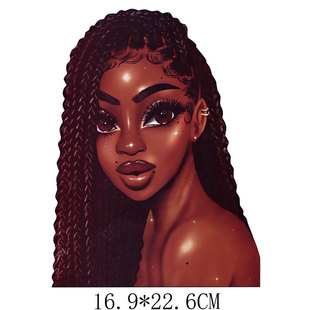 Cross-border European and American girls hot stamping stickers wholesale clothing accessories thermal transfer pattern washable offset hot stamping stickers