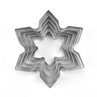 New Arrival Cherry Blossom Christmas Tree Biscuit Mold 5 Piece Set Halloween Easter Gingerbread Man Stainless Steel Biscuit Cross Border
