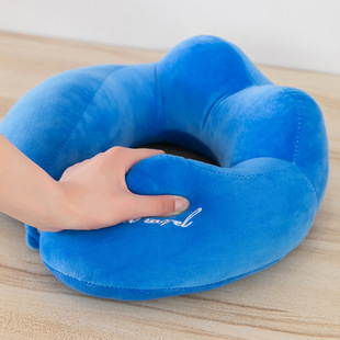 Wholesale Embroidered U-shaped Pillow Nap Driving Neck Pillow Creative Portable Double Hump Travel Plane Pillow Logo