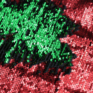 in stock sequin fabric 5mm double-sided flip sequin net red background wall cloth bead cloth embroidered fabric