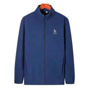 Spring and autumn winter sweater men's plus velvet padded double-sided polar fleece coat windproof warm fleece men's factory wholesale