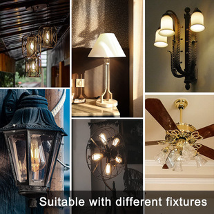 Cross-border Amazon Edison bulb ST64 retro lamp tungsten filament bulb pacifier bulb LED tungsten filament bulb