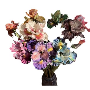 Retro Alice Iris Flower High-end Fake Flower bouquet Decoration Living Room Decoration Simulation Flower Decoration Dining Table Flower Ornaments