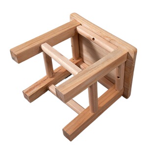 # Wooden Stool Solid Wood Household Student Chair Sitting Adult Household Children's Shoe Changing Stool Small Bench Resistant Yan Mingen