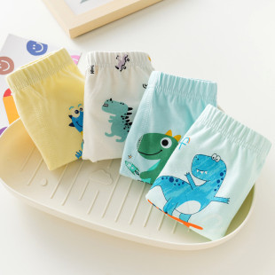 New Cross-border High-quality Foreign Trade Children's Underwear Cotton Boys' Underwear Cartoon Dinosaur Boys' Boxers