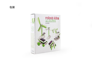 New six-in-one solar robot technology experiment diy small production creative children's educational toys wholesale