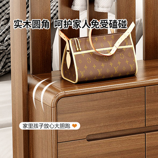 New Chinese Shoe Cabinet Integrated Stool Entrance Home Door with Hanger Living Room Entrance Partition Porch Cabinet