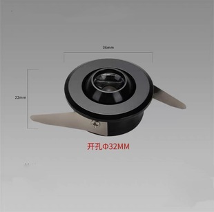 Встроенный светодиодный фонарь 1W Отверстие 30-32mm Винный шкаф витрина выпуклый рот микро потолка бычий свет вращение