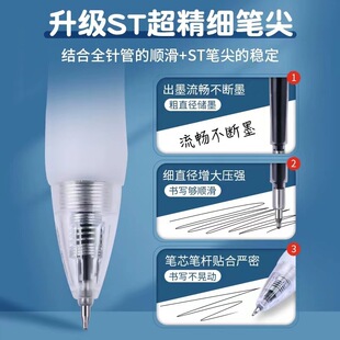 Chenguang K3558 Press Gel Pen K35 Transparent Pen ST Pen 0.5 Student Examination Black Water Pen Sign Pen