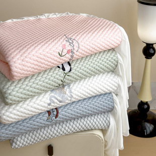 Class A Ethylene Mat Three-Piece Set Ice Bean Ice Silk Mat Washable Machine Washable Polyethylene Cooling Air-Conditioned Mat Bed Cover X