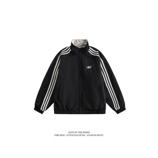 2024 New American Retro Double-sided Sports Jacket Spring and Autumn National Fashion Street Jacket Couple Casual Top