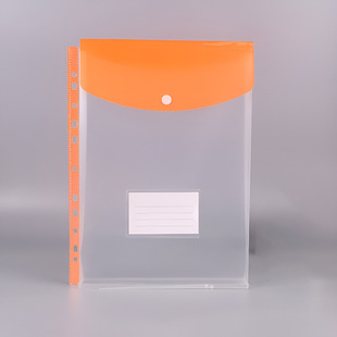 Cross-border Hot-selling Vertical Data Storage File Bag A4 11-hole Loose-leaf File Bag pp Snaps Plastic File Bag