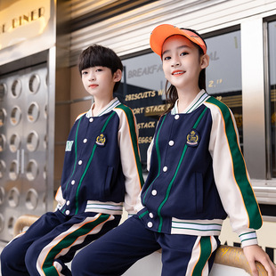 Korean version of school uniform suit primary and secondary school students class uniform British Academy style Spring and Autumn new kindergarten Garden uniform sportswear batch