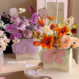March 8th Goddess Festival Simple High Color Value Wind Flower Letter Series Flower Gift Box Flower Gift Box Wholesale