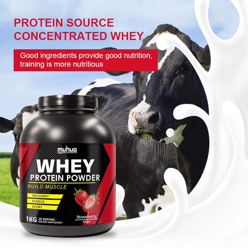 Cross-Border Export Whey Protein Powder Foreign Trade Whey Protein Powder Strawberry Flavor 2Lbs 1kg
