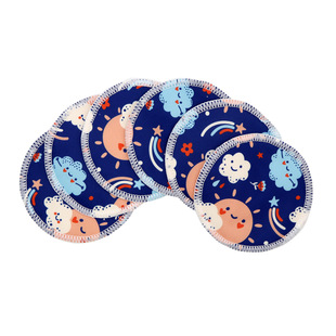 Anti-overflow breast pad postpartum lactation washable skin-friendly breathable natural bamboo fiber anti-leakage breast pad-6 tablets