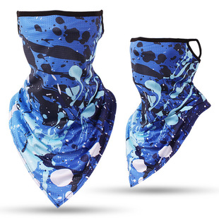 Cycling sun protection mask men's and women's UV protection sun protection Ice Silk head cover travel breathable motorcycle fishing scarf
