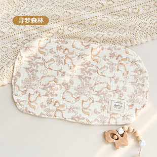 Baby Anti-Spitting Pillow Class A Eight-Layer Gauze Cloud Pillow Baby Pillow Sweat-Absorbing Breathable Cartoon Pillow Towel for Children