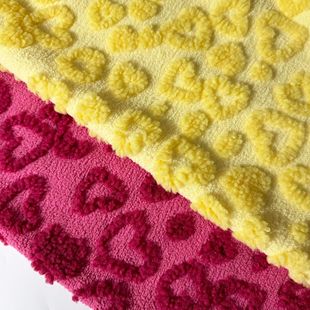 New Spot Blow-Drying Heart Jacquard Granular Cashmere Heart-Shaped Cut Flower Autumn and Winter Outwear Shoe Material Pillow Fabric