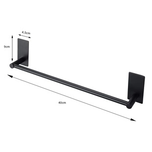 Stainless Steel Towel Rack, No-Drill Bath Towel Rack, Single Rod Bathroom Towel Rack, Bathroom Hook Towel Bar Hanging Rod