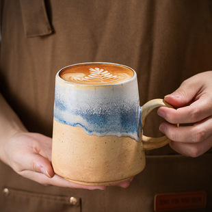 Creative Kiln Change Mug Vintage Ceramic Office Coffee Cup Household Large Capacity Stoneware Water Cup Beer Cup