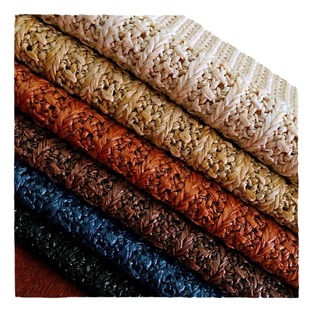 pp grass woven fabric woven PE grass bag shoes high-grade fabric color woven fishbone pattern pp fishbone pattern