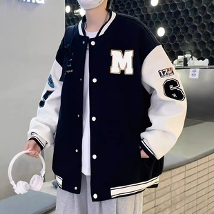 Baseball Suit Jacket Men's Spring and Autumn and Winter Trendy Brand American Style Ripper Handsome Youth Men's Loose Casual Jacket
