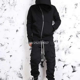 BABEL RICK Dark RO Slant Zipper Witch Hat Big Hat Sweat Loose Casual Men and Women OWENS Style